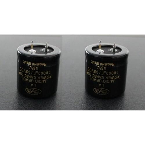 2pcs 10000uF 35V 30*36mm UK Gold Audio Power Filter Capacitor Amplifier HiFi YJ00380