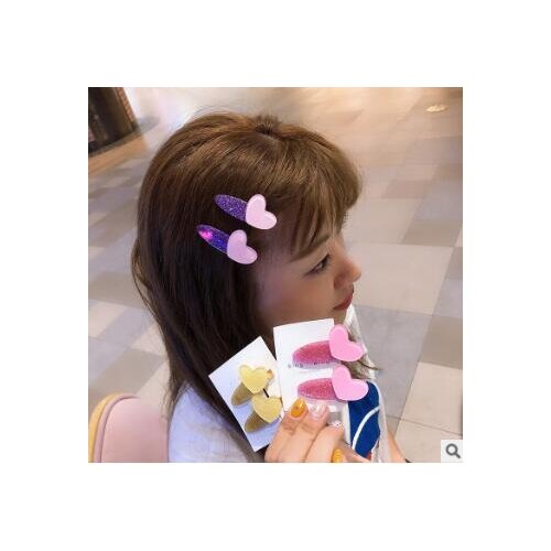 200pcs/lot DIY Simple Multi Acrylic Fantasy Sequins Hair BB Clips Round Heart Hairpins Hair Styling Tools Accessories HA916