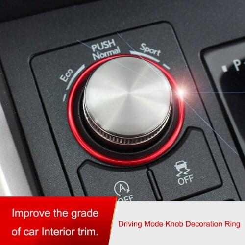 QHCP Cars Drive Mode Button Knob Circle Ring Decorative Stickers Alloy For Lexus NX200 300H RX300 200T 450H Interior Accessories