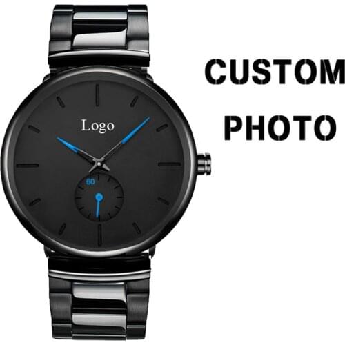 Stainless Steel Band Men Watch Big Dial Custom Brand Small Dial Working Waterproof Fashion Watches