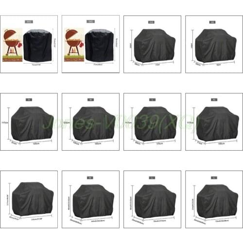 BBQ Cover Outdoor Dust Waterproof Weber Heavy Duty Grill Cover Rain Protective Outdoor Barbecue Cover Round Bb