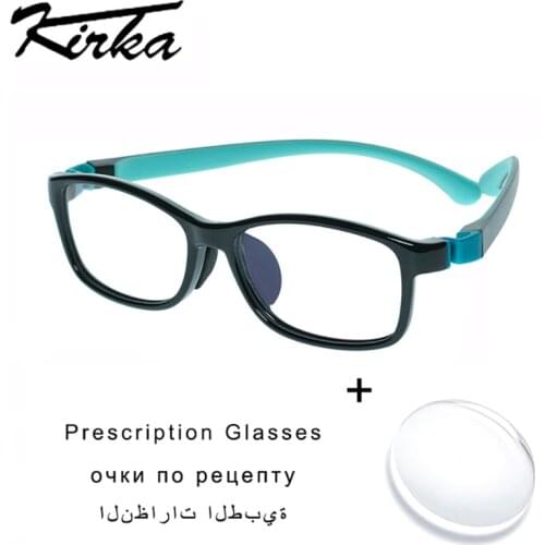 Single Version Child Myopia Lenses with Frame D2-9003 Children Glasses Kids Eyeglasses TR90 Flexible Eyewear Boy Girl Eyeglasses