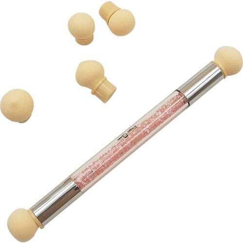 Fingerqueen nail brush 1Pcs double head sponge nail art color gradient manicure brush nail tool