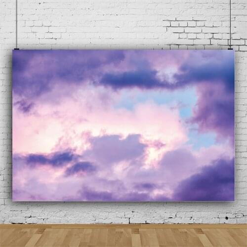 Purple Dream Cloud Sky Background for Portrait Photography Girls Friend Party Photozone Decors Backdrops Photocall Studio