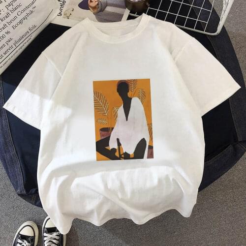 T-Shirts For Women Vogue Oil paint Print Cartoon 90s Casual Top Lady Womens Harajuku Graphic T Shirt Ladies Female Tee T-Shirt