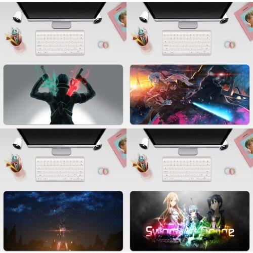 Sword Art Online Gaming Mousepad Large Super Size Game Mouse Pad Mause Mat Rubber For Keyboard Computer