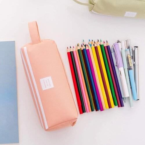 Korean Pen Box Pouch Cases Stationary Supplies Girls Oxford Clothes Students for School Office Working Decoration
