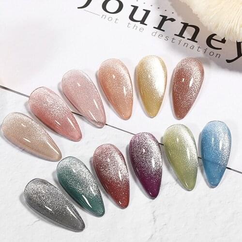 Nail Art Ice Penetrating Nail Polish Glue Net Red Ice Skin Healthy Red Spar Cat Eye Primer Nail Polish TSLM2