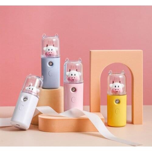 New Cartoon Cute Pet Doll USB Charging Water Replenishing Instrument Handheld Spray Instrument Facial Humidifier Beauty Tools