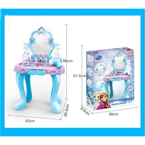 2019 New Pretend play make-up toys Annaelsa Princess Girl toys juguetes Party Simulation Dressing Table Children Christmas gift