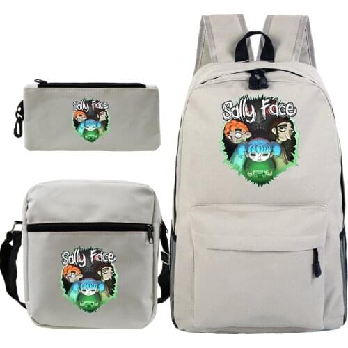 New Sally Face Schoolbag Kawaii Student School Backpack Printed Bookbag Bagpack Primary School Book Bags for Teenage Girls Kids