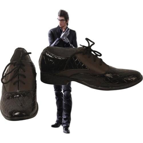 Final Fantasy XV Ignis Scientia Cosplay Shoes Brown Boots Custom Made Leather Shoes for Men and Women