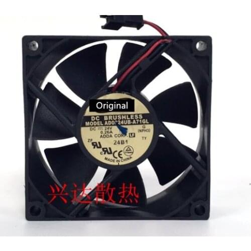 Original 100% working AD0824UB-A73GL AD0824UB-A70GL Dual Ball Bearing Cooling fan