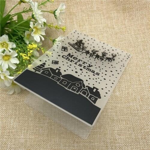 Christmas message print DIY Plastic Embossing Folders for DIY Scrapbooking Paper Craft/Card Making Decoration Supplies