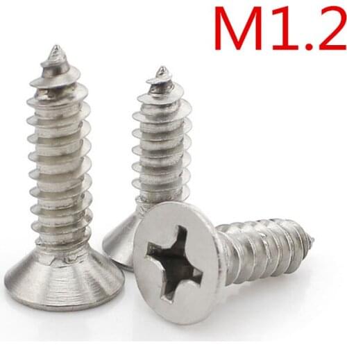 M1.2*3/4/5/6/8/10/12 Stainless Steel Flat Countersunk Head Philips Self Tapping Screw