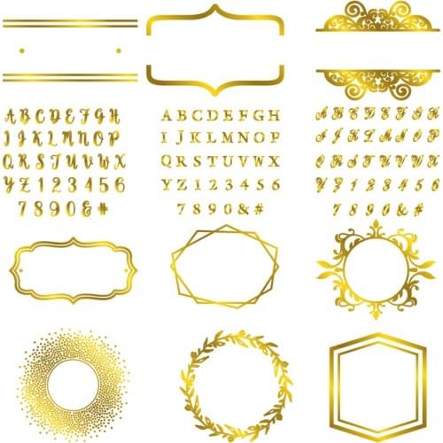 Letter Words Frame HOT FOIL PLATE Metal Cutting Dies DIY Photo Album Embossing Die Cut Scrapbooking Stencils Hot Stamping Foil