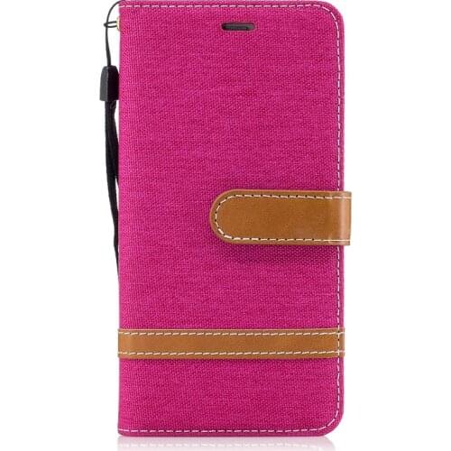 Hot Sale Cowboy Jean&PU Leather Cases for Huawei P10 VTR-AL00 Kickstand Flip Mobile Phone Cases with Wallet Card Holders&Lanyard