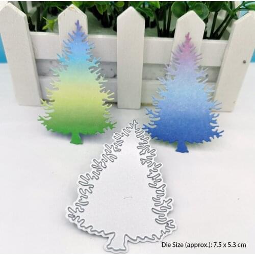Christmas Tree Cutting Dies for Scrapbooking Album Paper Cards Decorative Crafts Embossing Making Template Stencil Dies DIY