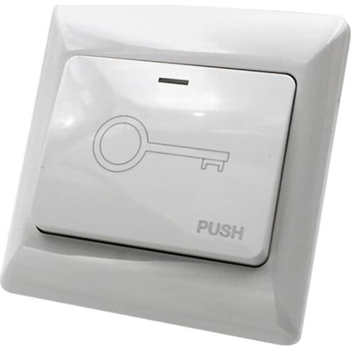 Plastic Type 86 Access Control System Switch Exit Button Self-reset Doorbell Switch Exit Button Type 86 Access Control Switch