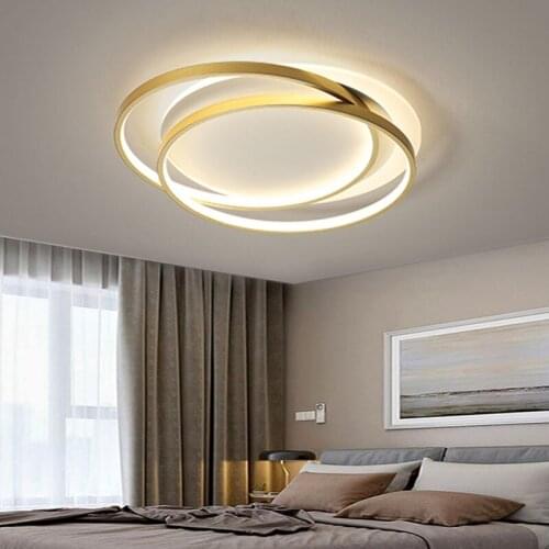 Modern Nordic Ceiling Light Round Gold Lamp For Bedroom Dining Living Room Decorative Ceiling Luminaire Vertigo Lighting