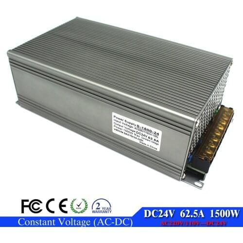 DC24V 62.5A 1500W Switching Power Supply Driver 24 volt transformer 110V 220V AC DC SMPS For CCTV camera LED Strip Module Light
