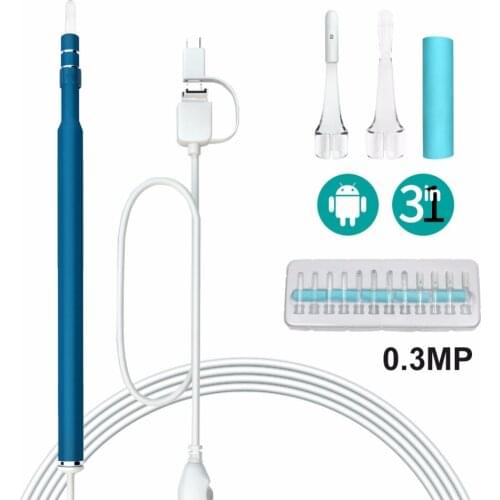 In Ear Cleaning Endoscope USB Visual Ear Spoon 5.5mm 0.3MP Mini Camera Android PC Ear pick Otoscope Borescope Tool Health Care
