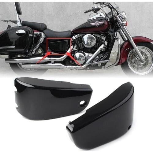 VN1500 Glossy Black Motor Battery Cover 2pcs Left N Right Fairing Covers For Kawasaki Vulcan VN1500 Classic / Nomad