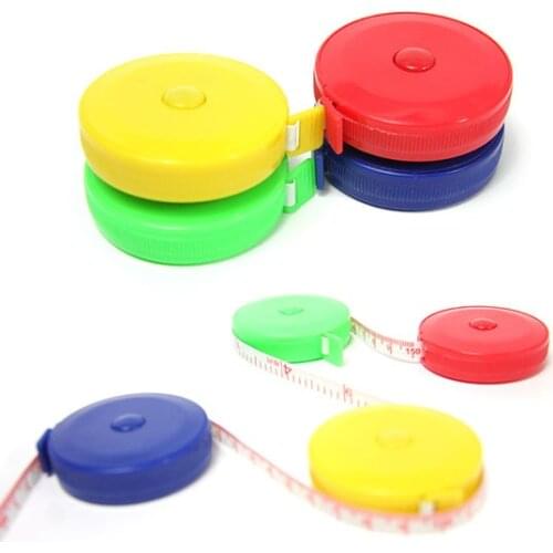 1.5cm/60" Retractable Ruler Tape Measure Fitness Accurate Caliper Accessory Metric Belt Colorful Portable Ruler Centimeter Inch