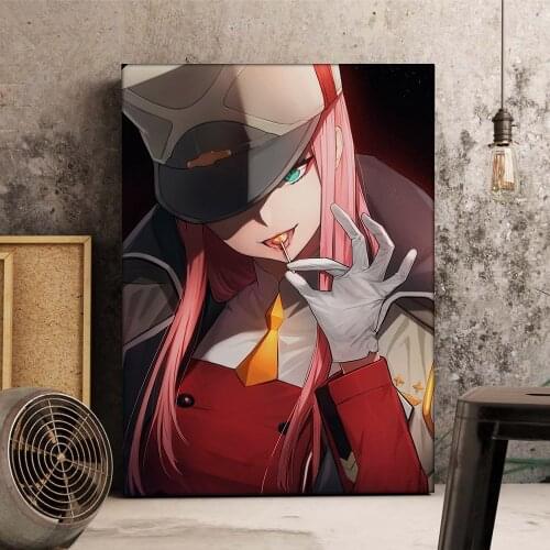 WTQ Anime Posters Darling In The Franxx 002 Canvas Painting Retro Poster Wall Decor Wall Art Picture Room Decor Home Decor