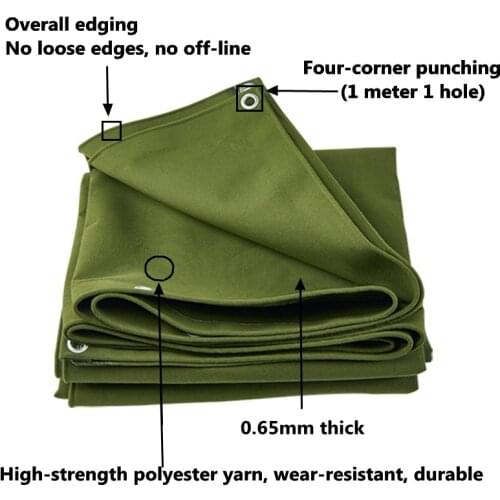 0.65mm army green canvas truck awning awning awning outdoor awning tarpaulin pet house awning waterproof silicone canvas