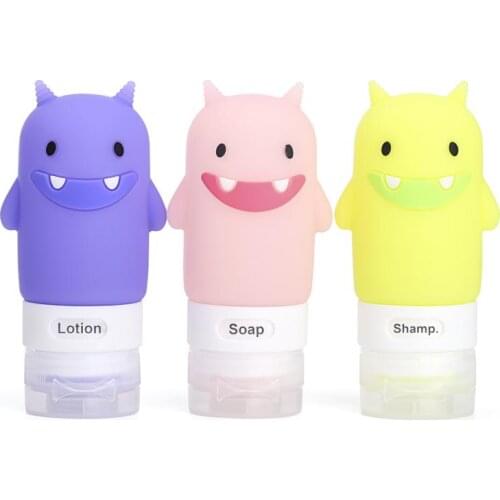 1PC 60ml 80ml 90ml Portable Silicone Refillable Bottle Empty Travel Packing Press For Lotion Shampoo Cosmetic Squeeze Containers