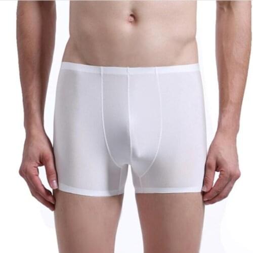 2017 Hot Fashion Classic Soft Men Underwear Sexy Pants Ice Silk Seamless Boxer NEW