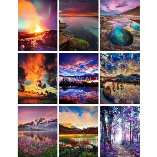 5D Diy Diamond Painting Landscape Full Square/Round Diamond Embroidery Scenery Rhinestone Mosaic Painting Home Decor ll470
