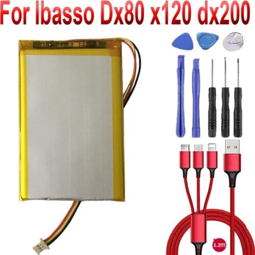 YDLBAT Battery for Ibasso Dx80 battery x120 battery dx200 Player New Lithium Polymer Rechargeable Accumulator Pack Replacement