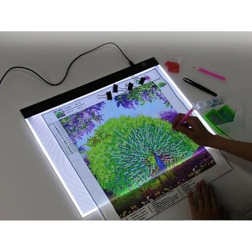 5d Diamond Painting Accessories A3/A4/A5 Led Light Pad Box for DIY Diamond Embroidery Led Drawing Board with 3 Level Brightness