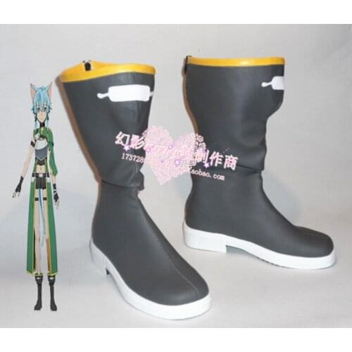 Sword Art Online Asada Shino Halloween Girls Cosplay Boots Shoes H016