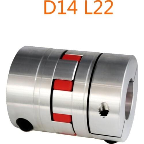 D14L22 spider flexible motor coupler aluminium flexible jaw coupling 5x8mm 4mm 5mm 6mm 6.35mm 7mm 8mm