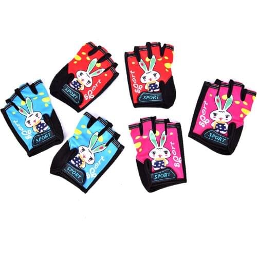 Children Kids Bike Gloves Half Finger Breathable Anti-slip For Sports Riding Cycling Sporting Gloves