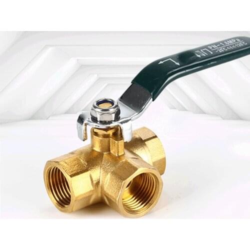 DN15 DN20 DN25 L Port Female Full Ports valve Brass water solenoid valve Tee Ball Valve 3 Way solenoid valve