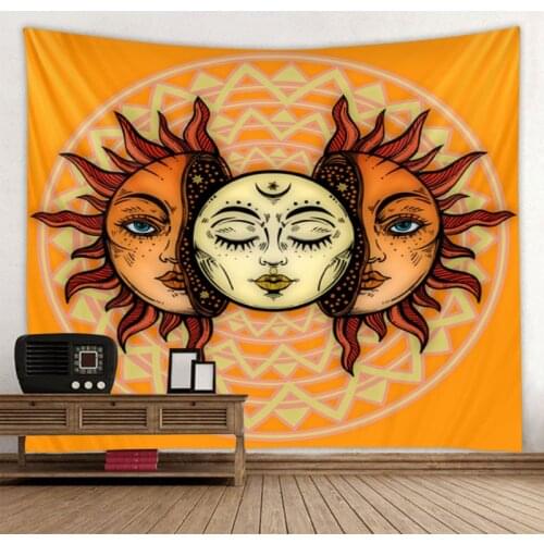 Sun god Bohemian style tapestry art deco blanket curtain hanging home bedroom living room decoration