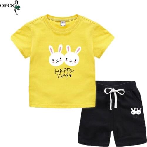 Hot Kids Boys Clothes Summer Outfits Cotton Suits Teenage Girls Casual Suit 2-12 Children Short Sleeve T-Shirt + Shorts Pant Set