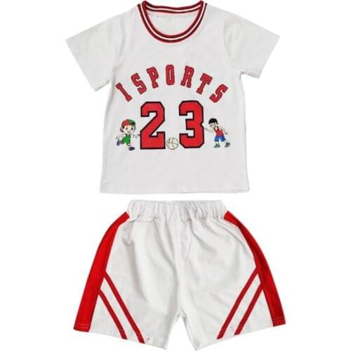 Basketball Sets for Baby Girls Sport Suits Teenage Baby Boy Outfit Sets Childrens Clothing Short Sleeve T Shirt & Pants Jersey