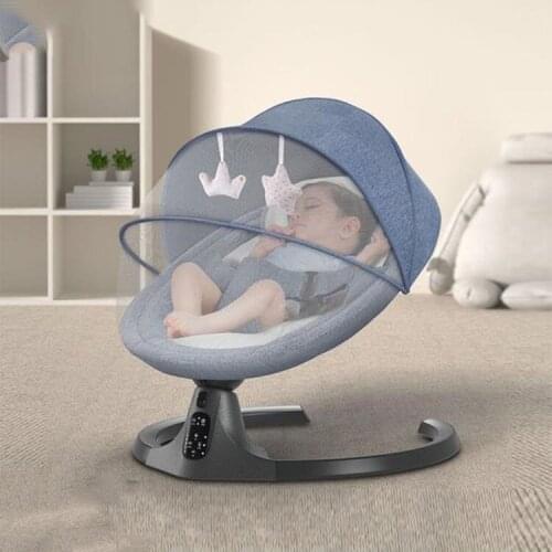 Baby Rocking Chair With Bluetooth Remote Control Newborn Baby Cradle Baby Electric Sleeping Basket 0-36 months
