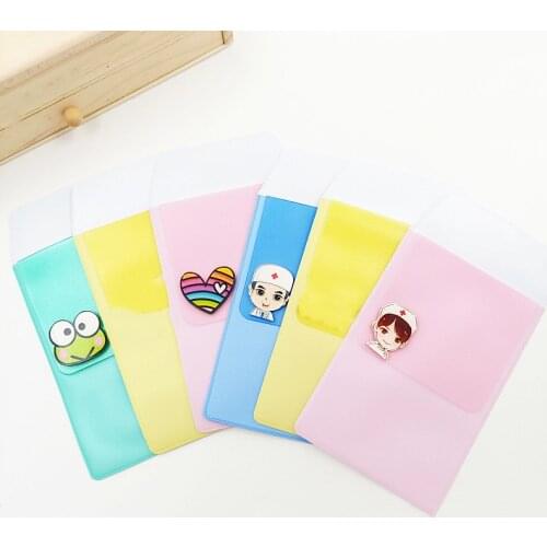 Frosted Chest Pocket Leak-Proof PVC Pencil Bag Cute Doctor Nurse Dedicated Practical Pen Case Office Hospital School Supplies
