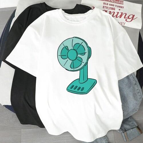 Cartoon Cute Fan Printed Lady T Shirt Short Sleeve Women tshirt Ulzzang Harajuku 90S girls tees Summer Casual Female Tshirt