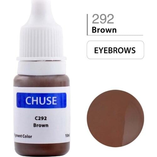 CHUSE Permanent Makeup Ink Eyeliner Tattoo Ink Set Eyebrow Microblading Pigment Professional Micro Encre A Levre 10ML Brown C292