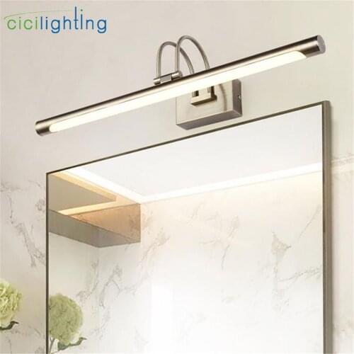 New Design L42/52/62/72cm Modern LED Bathroom Mirror Front Light 110V,220V,240V Bronze Vanity Toilet Wall Lighting Lamp