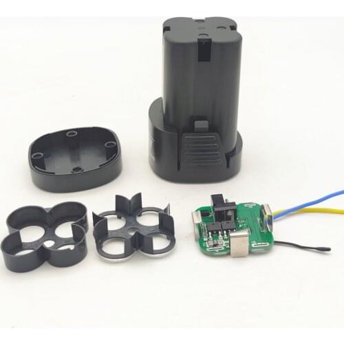 4s Bms Screwdriver Li Ion Battery Storage Box Case 16.8v Circuit Board PCBA for Tool With DC Connector 18650 Holder