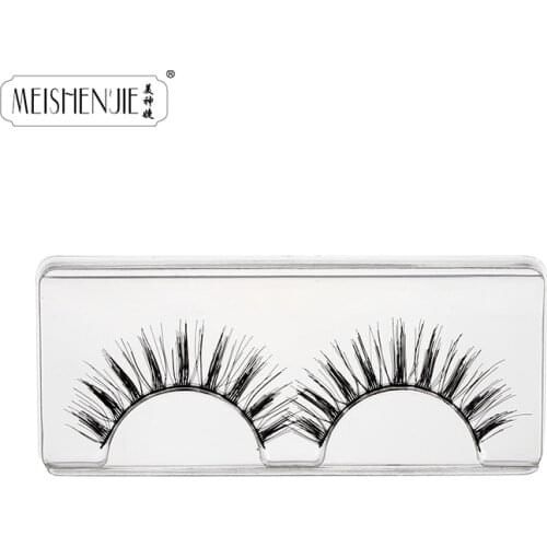 On sales for Beauty 7 Pairs Handmade Natural False Eyelashes Long Soft Black Eye Lashes Eyelash Extension Makeup False LashesV08
