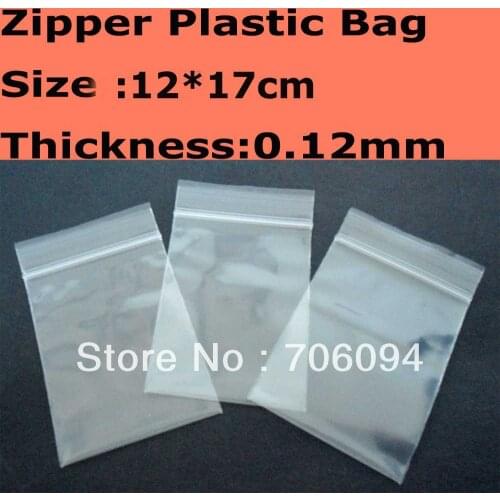 Size:12*17cm,Thickness:0.12mm,600pcs/lot,Transparent Zipper Plastic bag,Zipper Lock plastic bag,Packing bag for Jewllery,Gift